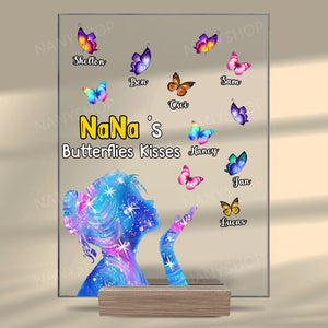 Personalized Grandma's Butterflies Kisses Acrylic Plaque-Gift For Mom, Grandma