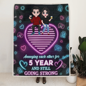 Personalized Annoying Each Other For Years And Still Going Strong Quilt Blanket