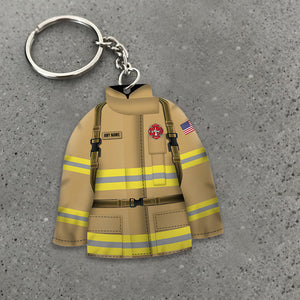 Personalized Firefighter Uniform Keychain-Custom Logo, Name,Color