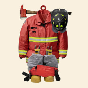 Personalized Firefighter Uniform Keychain-Once A Firefighter/Always A Firefighter