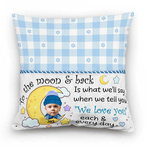 Kid To The Moon & Back - Personalized Pocket Pillow