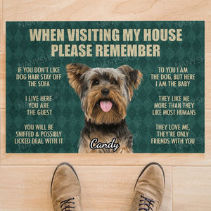 Personalized Dog Lover Doormat-Please Remember Doormat