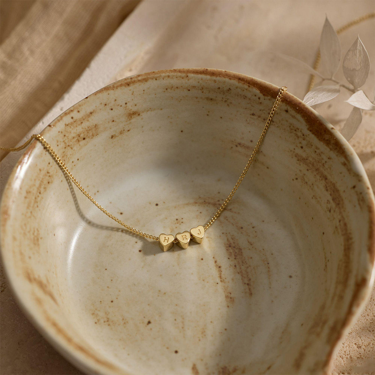 Personalized 3D Heart Charm Necklace, Minimalist Heart Pendent, Custom Initial Heart Necklace, Mother's Day Jewelry Gift for Her