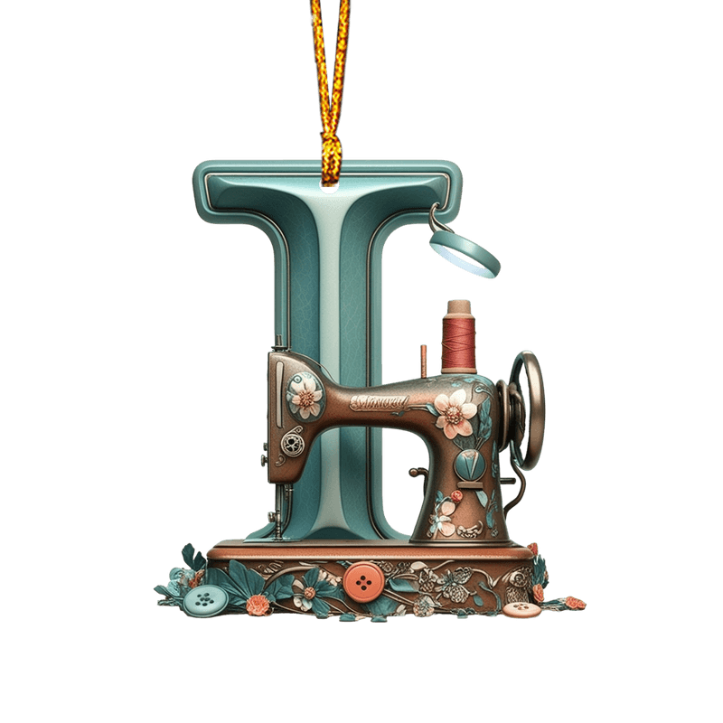 Beautiful Sewing Letter Shaped Ornament
