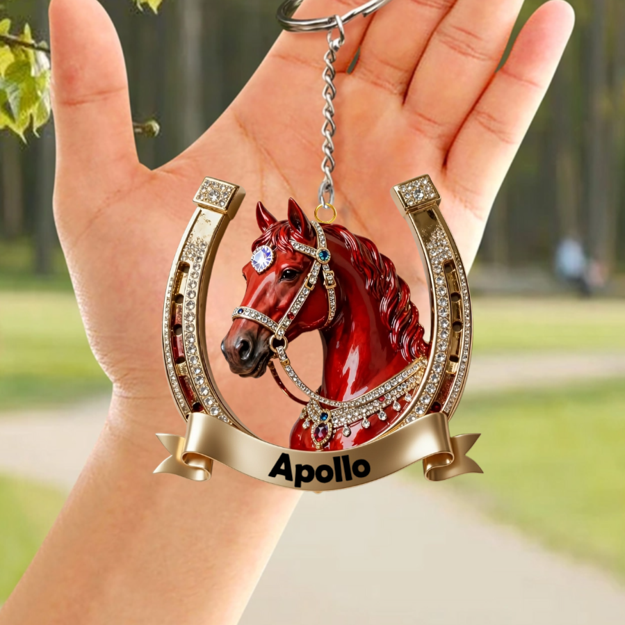 Personalized Horse Acrylic Keychain Gift For Horse Lover