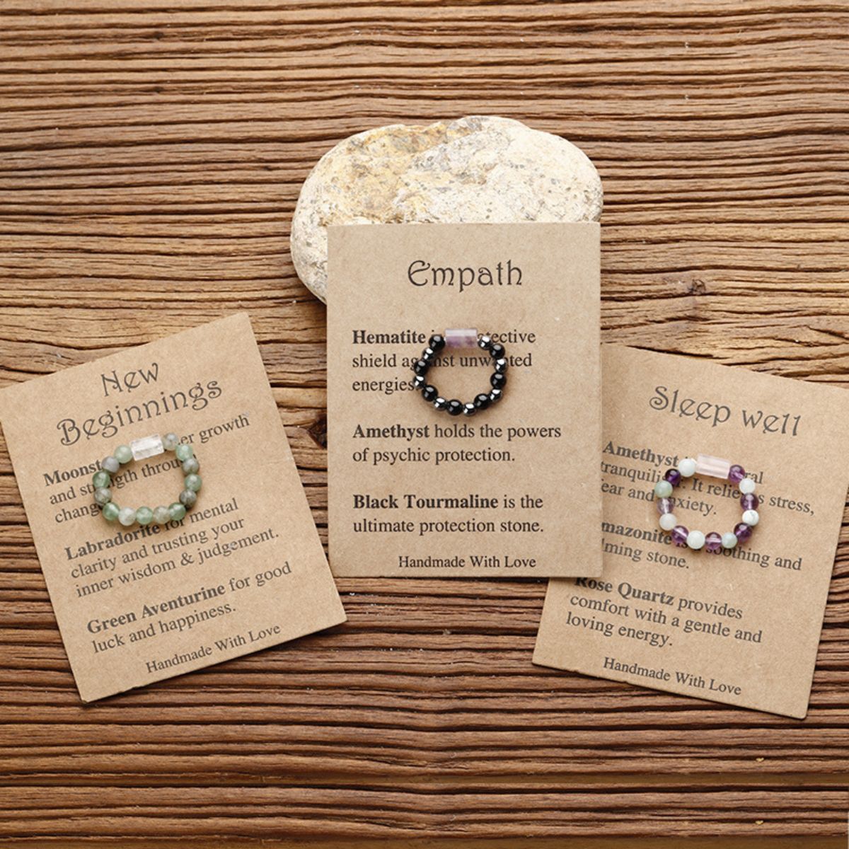 Healing crystals,Beaded elastic ring