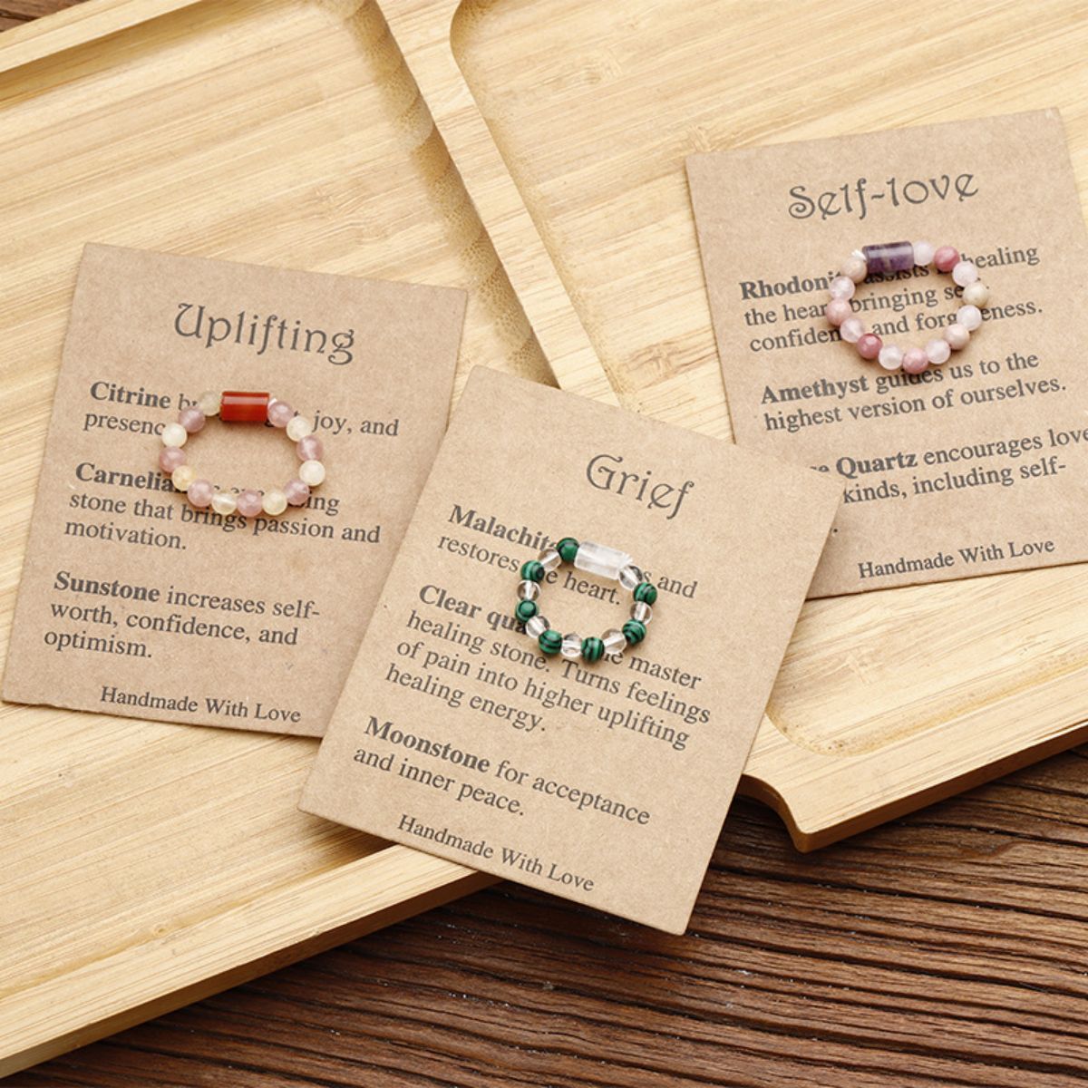 Healing crystals,Beaded elastic ring