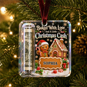 Personalized Christmas Cash Gift Holder Ornament