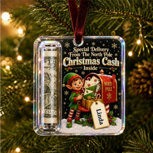 Personalized Christmas Cash Gift Holder Ornament