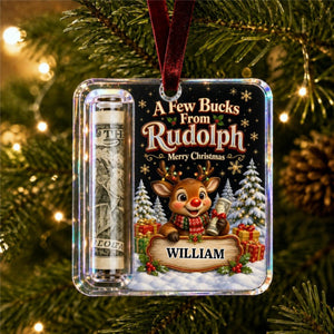 Personalized Christmas Cash Gift Holder Ornament