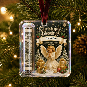 Personalized Christmas Cash Gift Holder Ornament