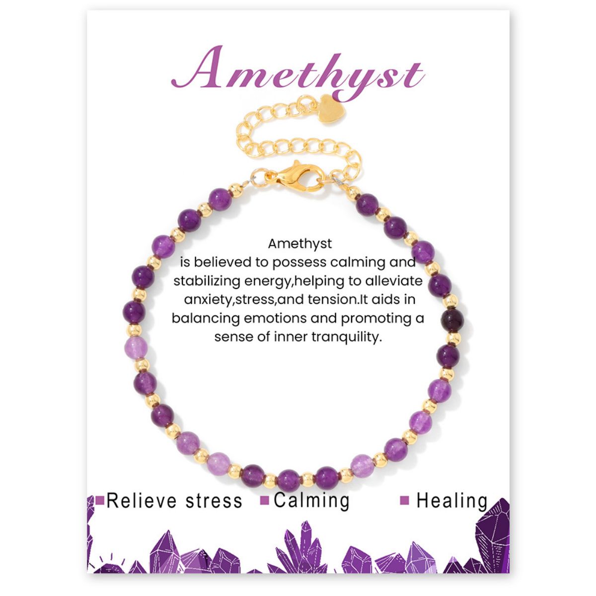 4mm healing stone beaded bracelet