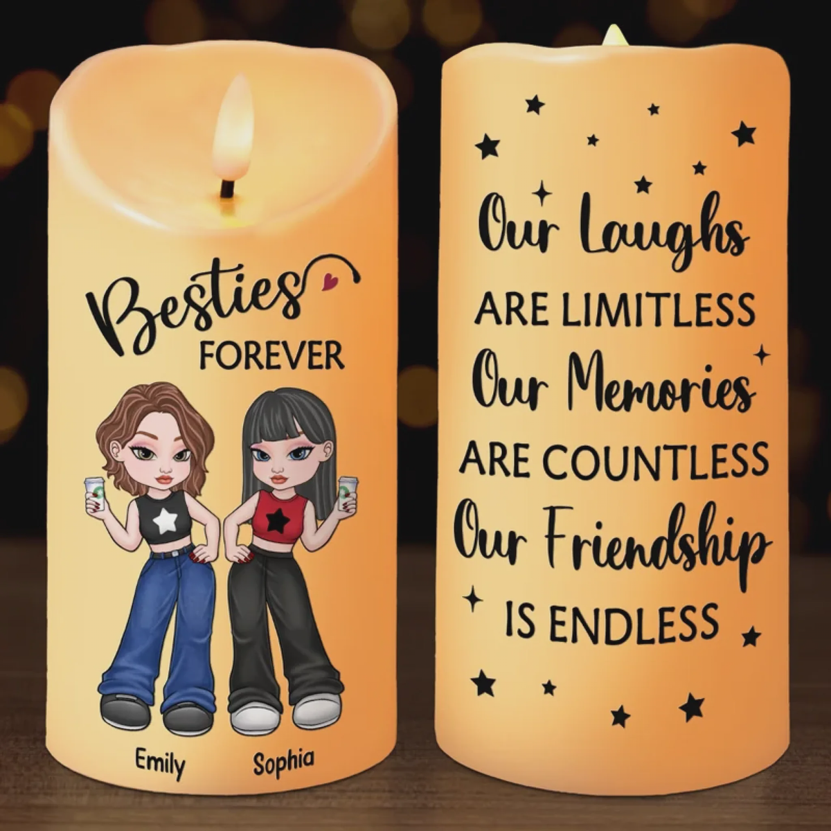 Life Is A Party, And You’re My Favorite Guest - Bestie Personalized Custom LED Candle - Gift For Best Friends, BFF, Sisters