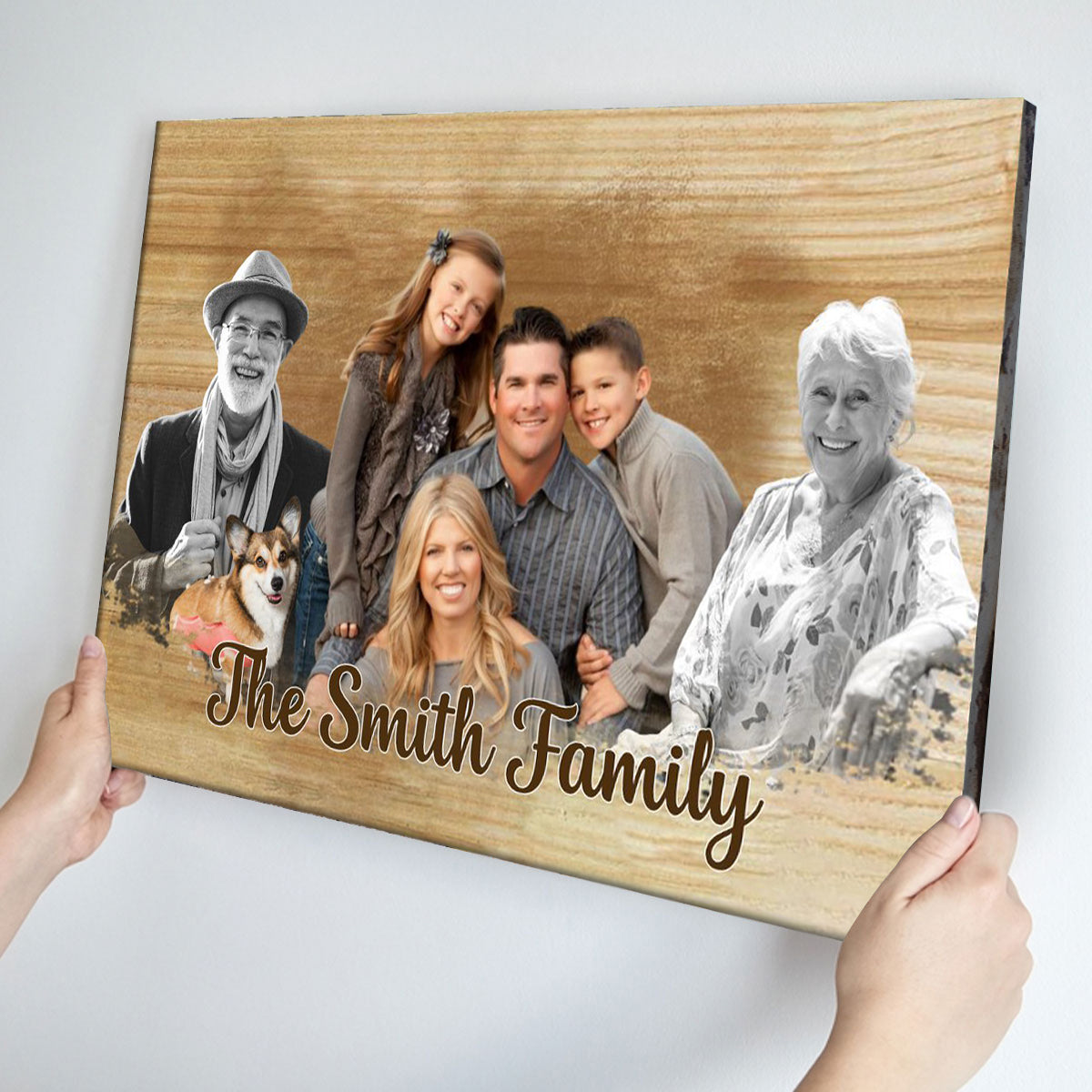 Add Deceased Love One To Photo, Custom Combine Photos Canvas