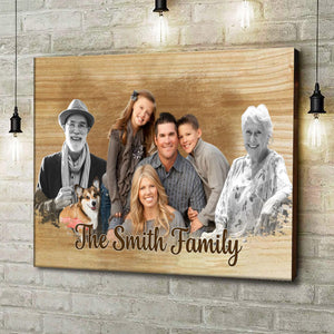 Add Deceased Love One To Photo, Custom Combine Photos Canvas