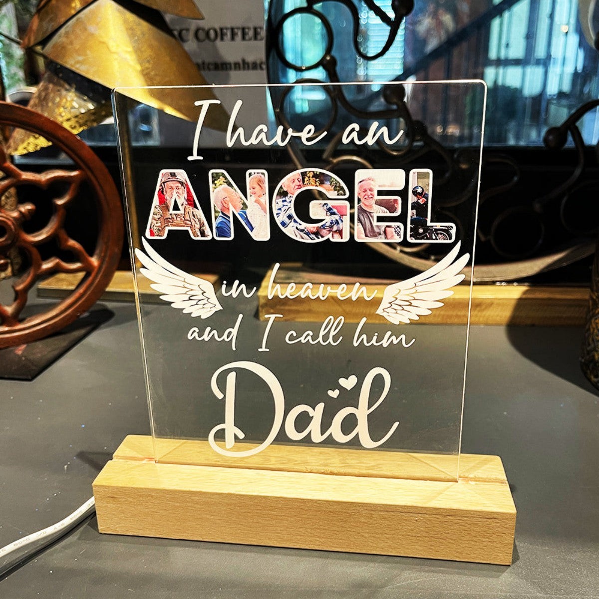 I Have An Angel In Heaven Personalized LED Light