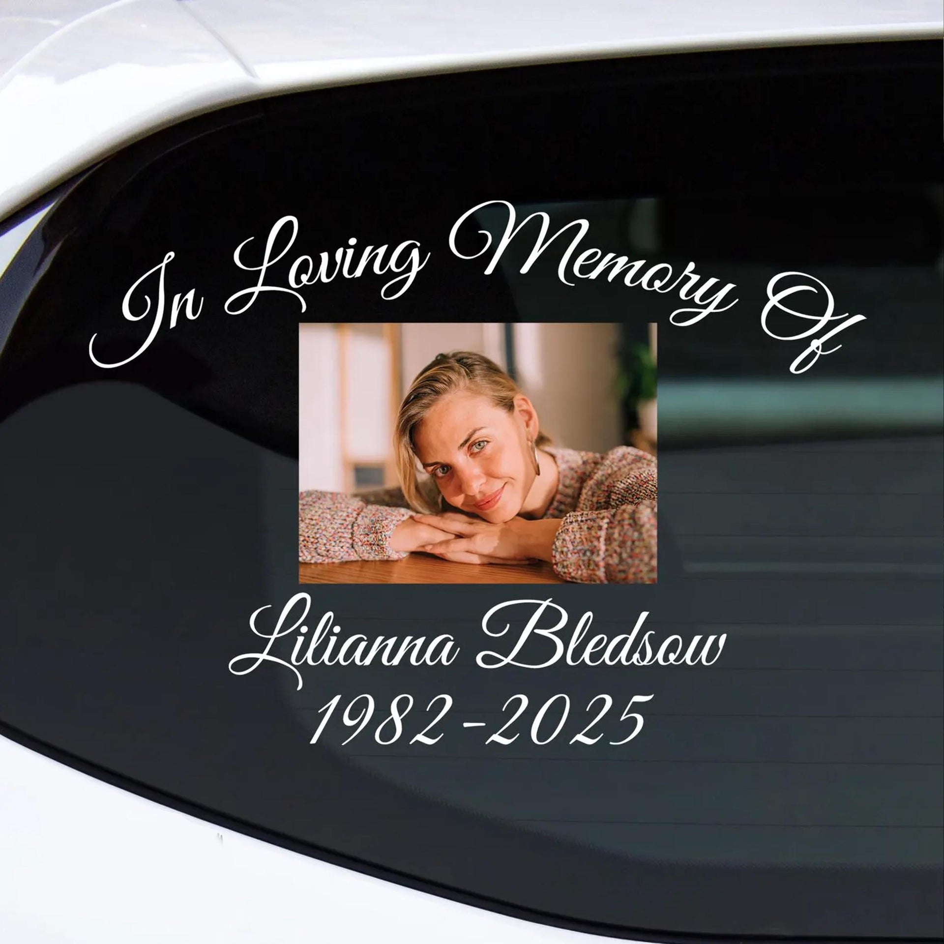 In Loving Memory - Memorial Personalized Photo Decal