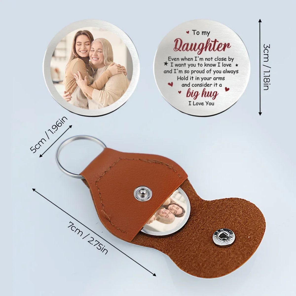 I Love You And I’m So Proud Of You - Family Personalized Custom Pocket Hug