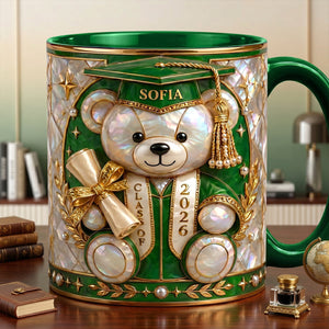 Lovely Bear 3D Effect Coffee Mug - Personalized Graduation Gift