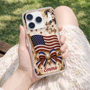 4th of July American Flag Personalized Phone Case