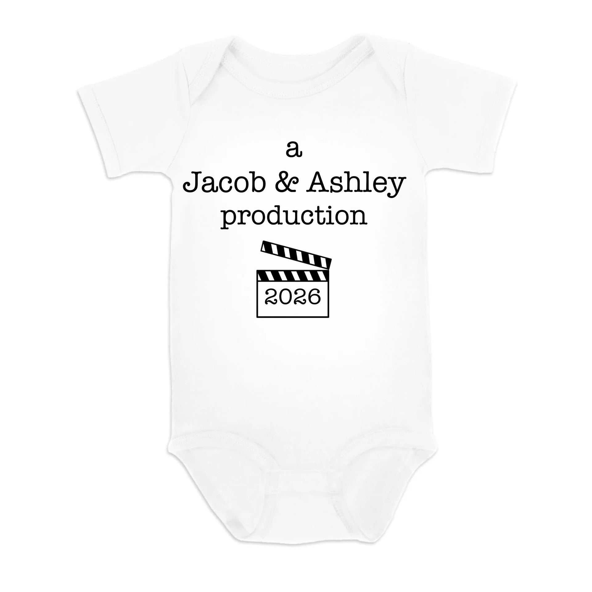 A Mom Dad Production Personalized Baby Onesie Gift for Parents Baby Onesie with Custom Parents Name