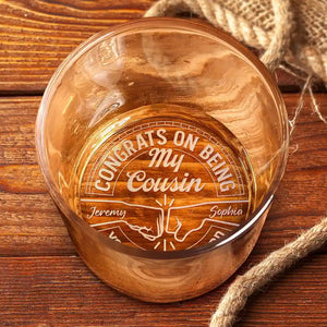 Congrats On Being My Brother You Lucky Man Personalized Whiskey Glass