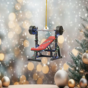 Personalized Weight Bench Christmas Ornament