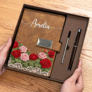 Custom Birth Month Flower Personalized Notebook Set