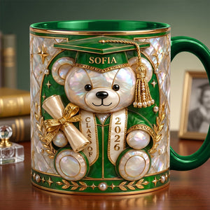 Lovely Bear 3D Effect Coffee Mug - Personalized Graduation Gift