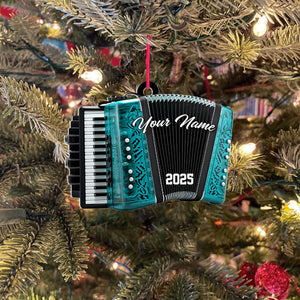 Personalized Accordion Christmas 2025 Ornament for Christmas Tree Decor Musical Instrument Ornaments