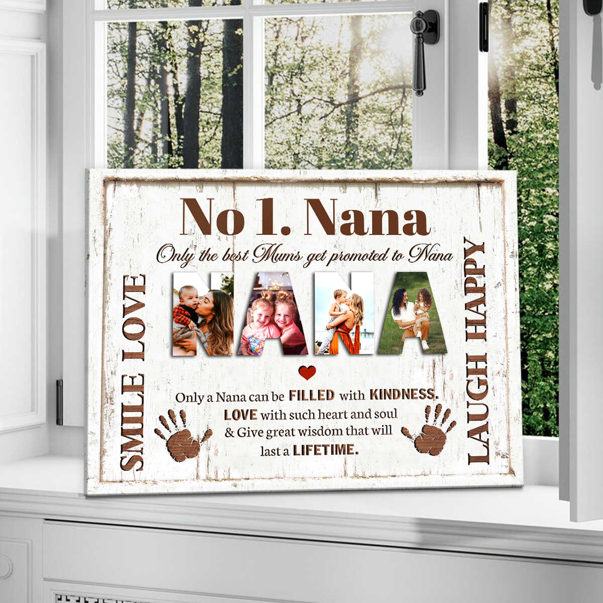 Personalized No.1 Nana Photo Collage Canvas/ Poster Gift