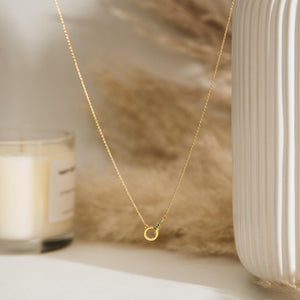 Personalized Interlocking Circle Birthstone Necklace