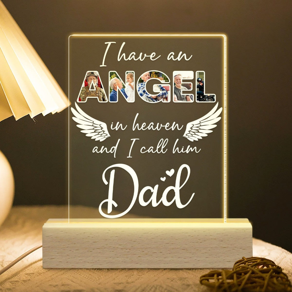 I Have An Angel In Heaven Personalized LED Light