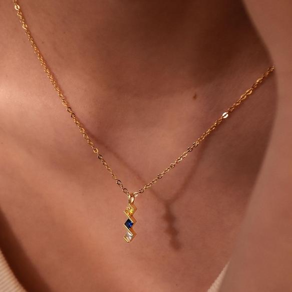 Personalized Multiple Birthstone Necklace Gift For Family