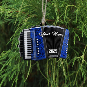 Personalized Accordion Christmas 2025 Ornament for Christmas Tree Decor Musical Instrument Ornaments