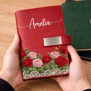 Custom Birth Month Flower Personalized Notebook Set