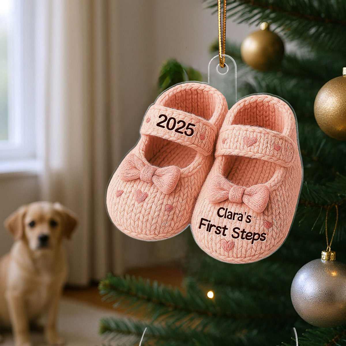 Baby's First Christmas & First Steps - Personalized Acrylic Keepsake Ornament