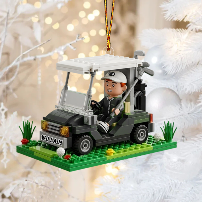 Gift For Golfers - Personalized Golf Custom Shaped Acrylic Ornament