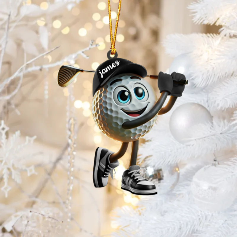 Personalized Swing Golf Ornament For Golf Lovers