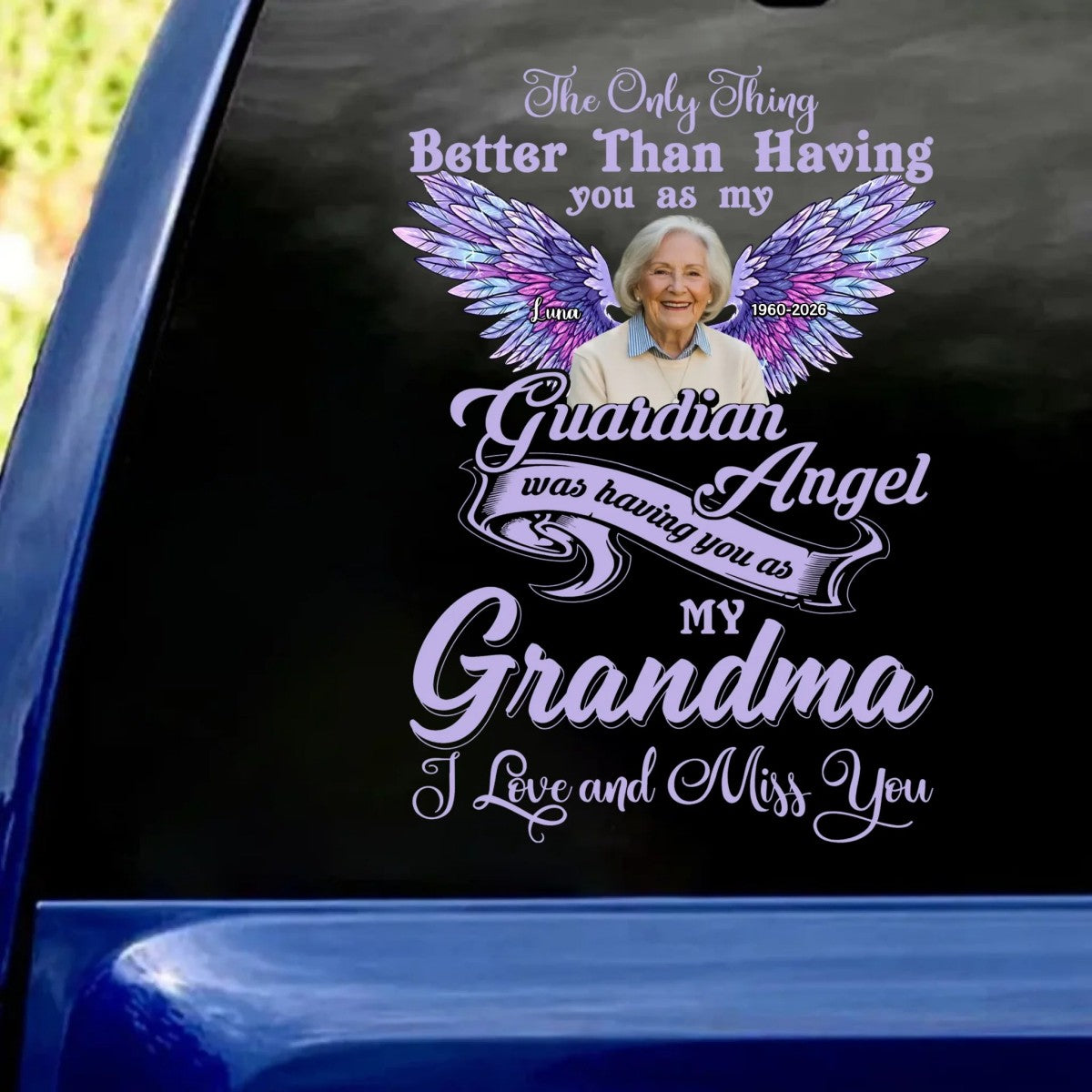 Memorial Gift For Loss Of Loved One – Personalized Decal "I Love And Miss You Mom"
