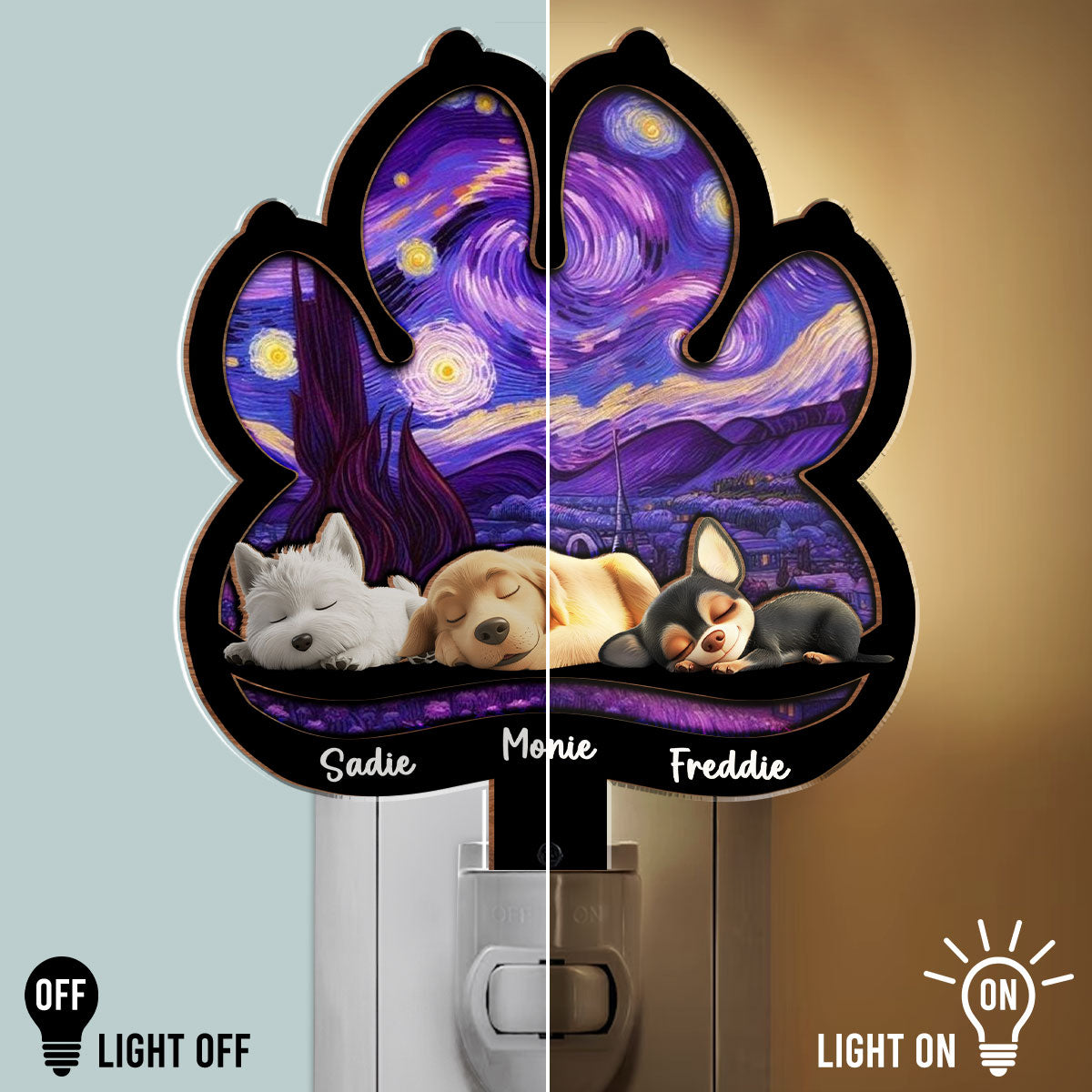 Lay Here With Me - Personalized Custom Wood And Acrylic Night Light