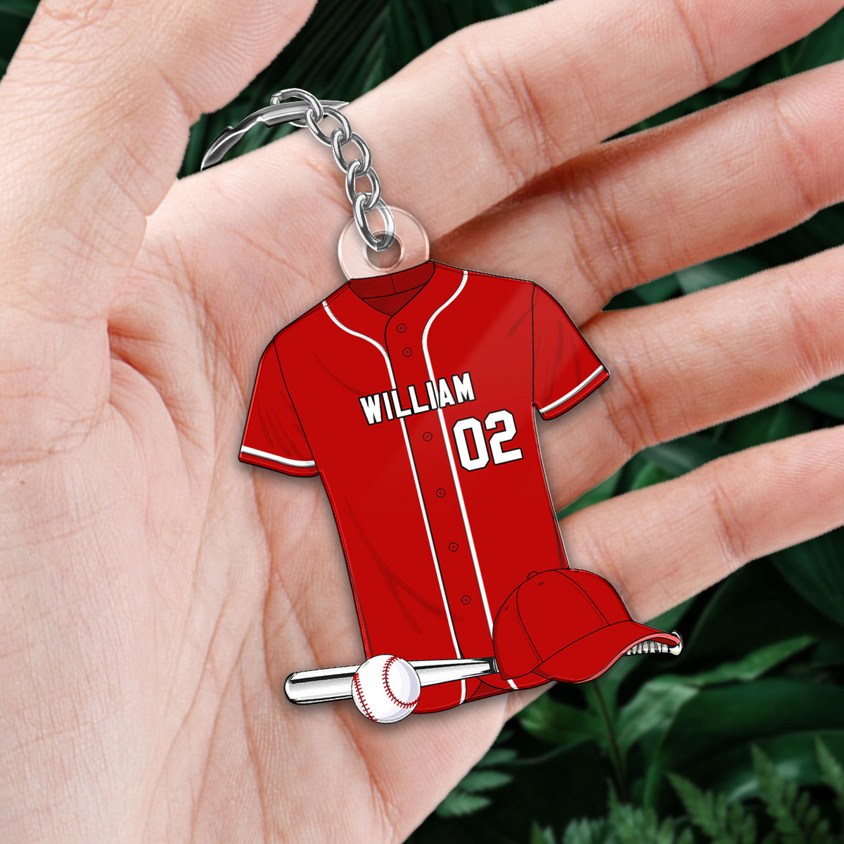 Baseball Shirt Personalized Acrylic Keychain