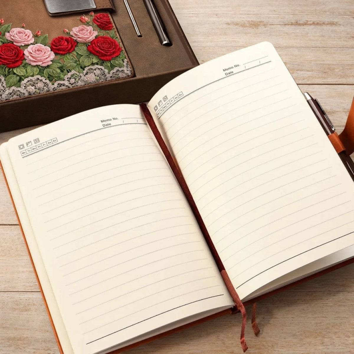 Custom Birth Month Flower Personalized Notebook Set