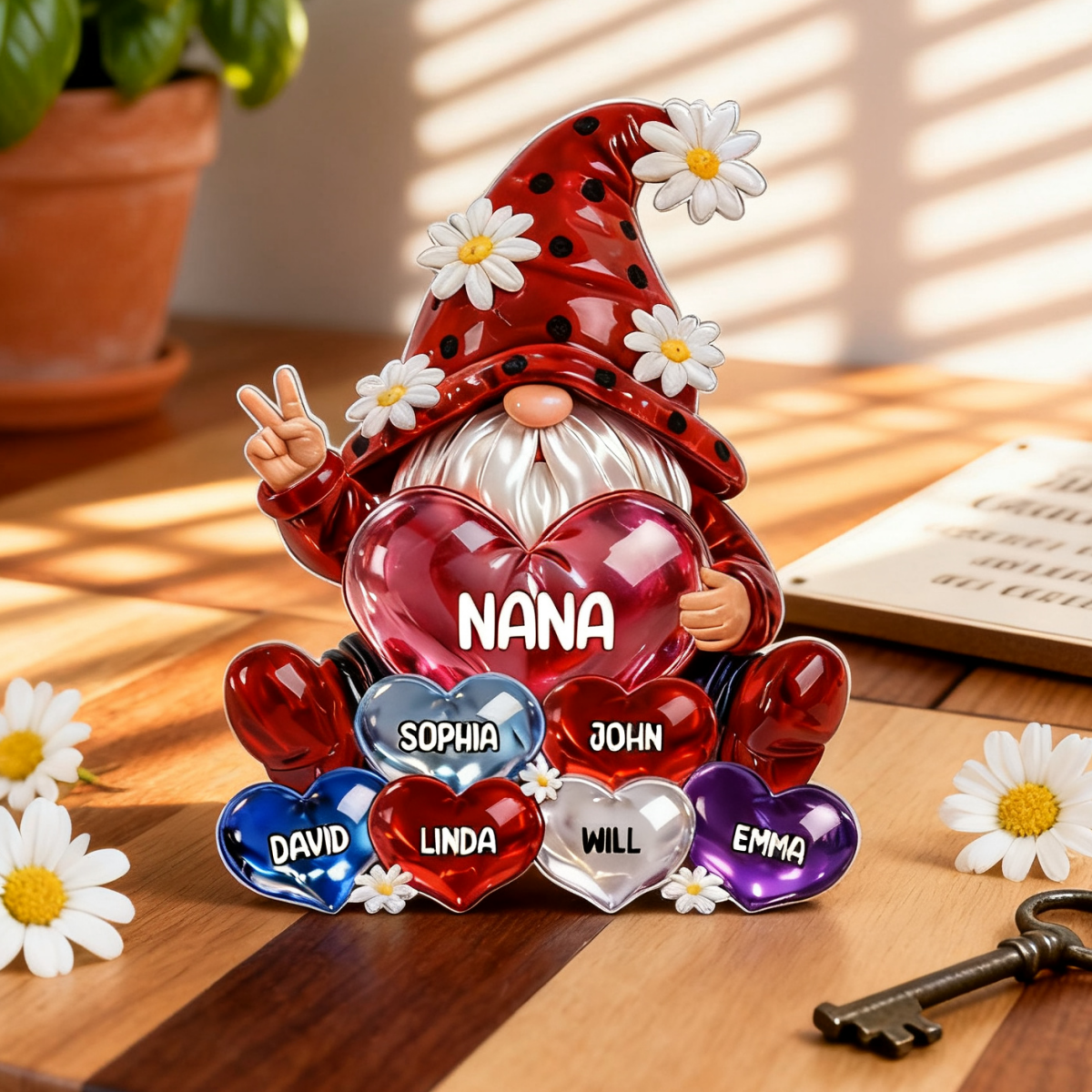 Grandma Little dwarf with Grandkids Names - Personalized Acrylic  Plaque