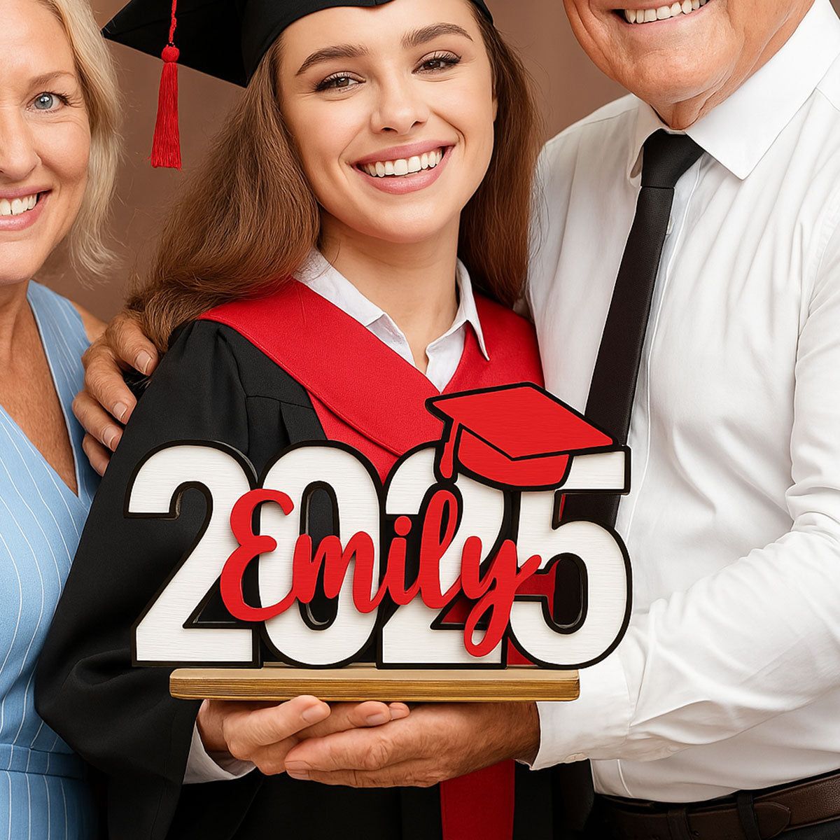 2025 Graduation Senior Personalized 2-Layer Standing Wooden Plaque