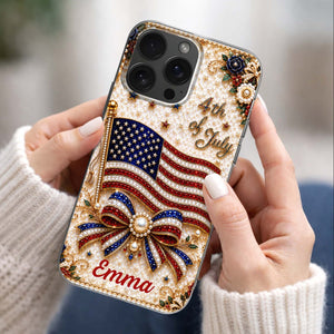 4th of July American Flag Personalized Phone Case