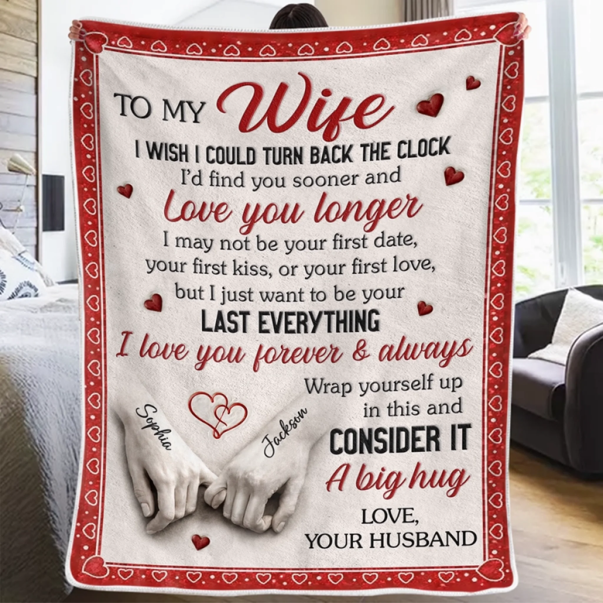 You And Me Feels Right- Personalized Blanket Gifts For Husband And Wife