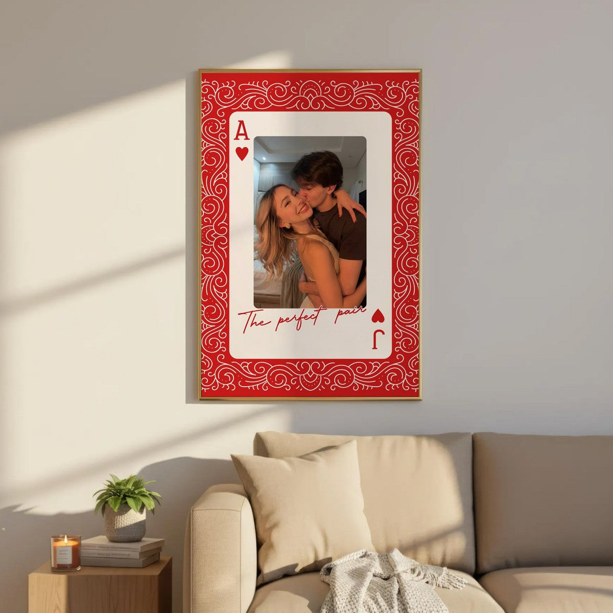King And Queen Custom Couples Photo How Luck We Are - Personalized Photo Poster