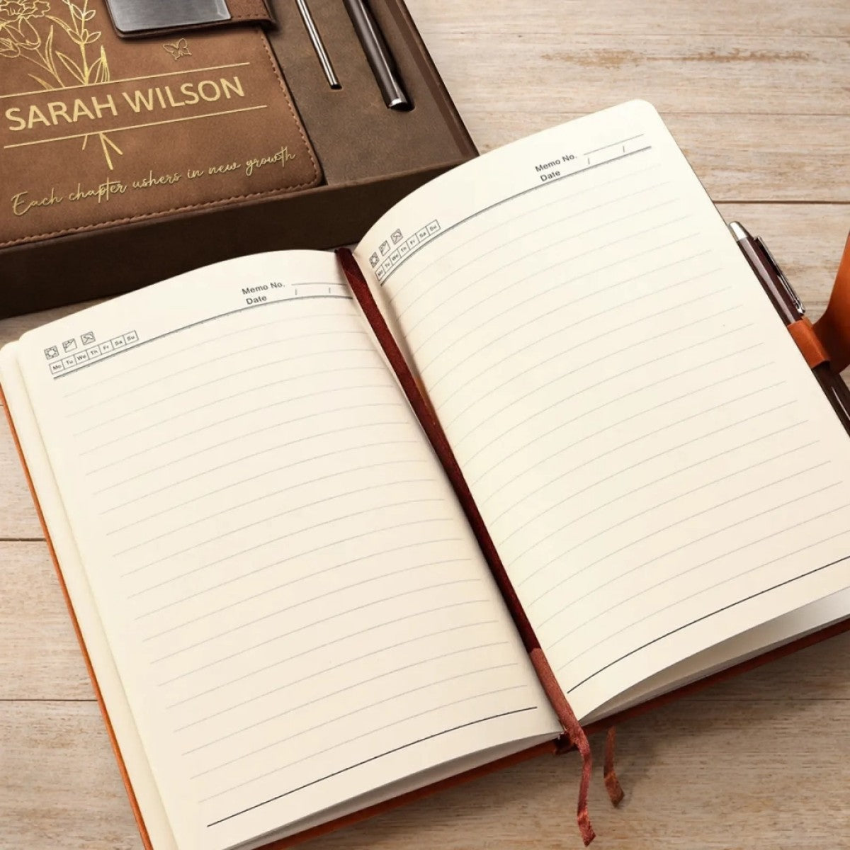 The Next Chapter Custom Birth Month Flower Personalized Notebook Set
