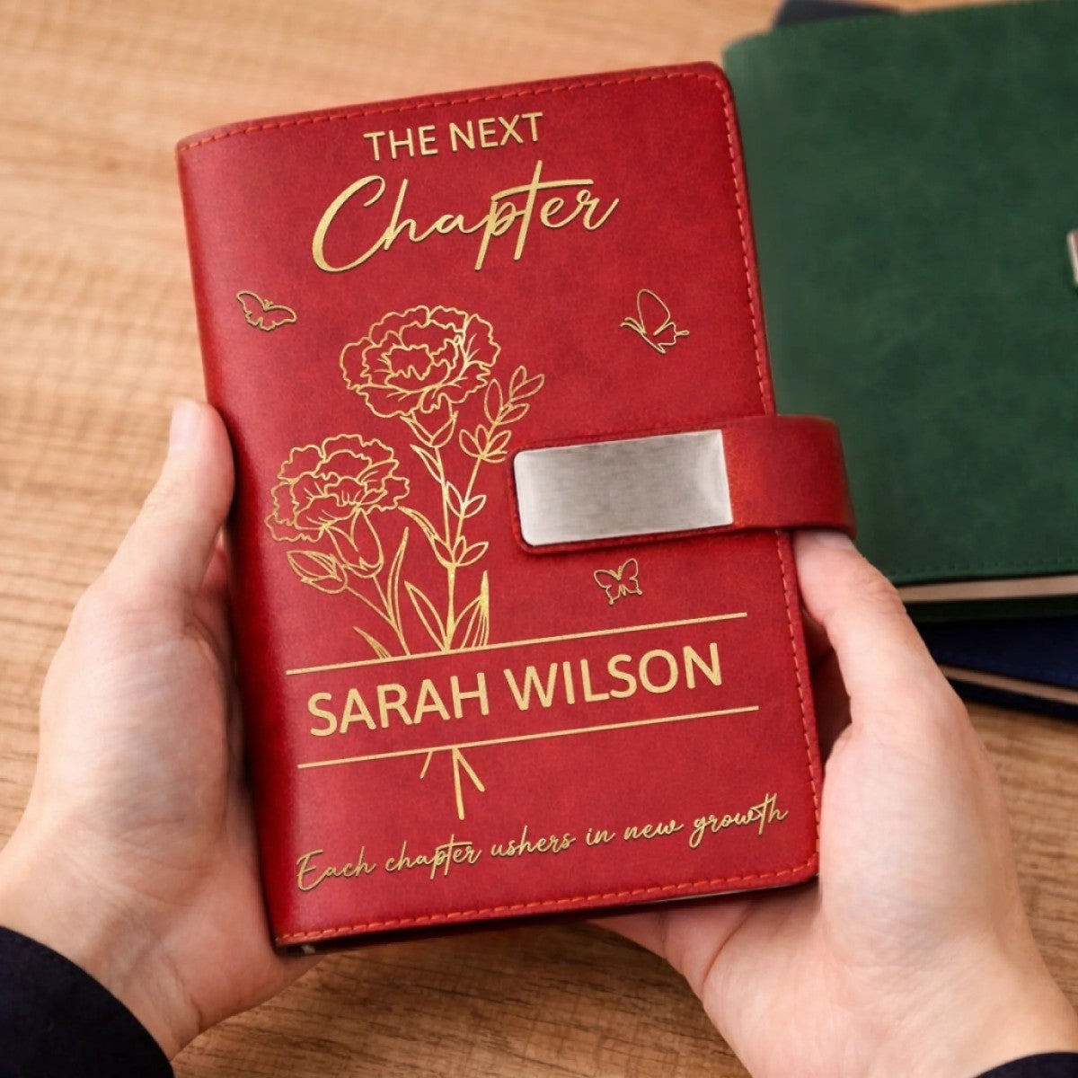 The Next Chapter Custom Birth Month Flower Personalized Notebook Set